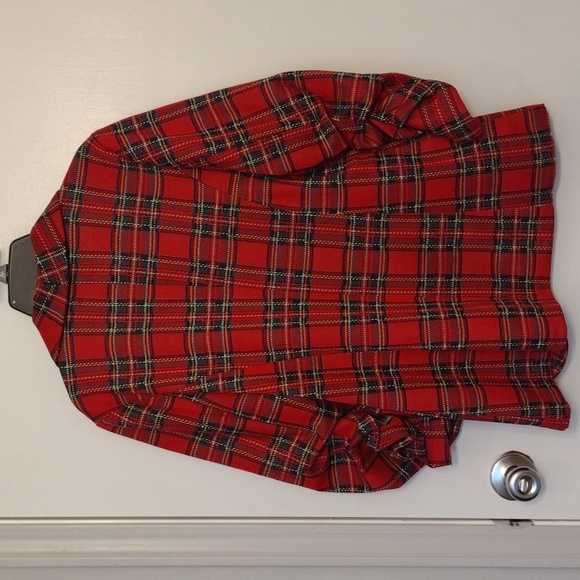 Revamped 90's Oversized Red Plaid Blazer size Small - Picture 13 of 16